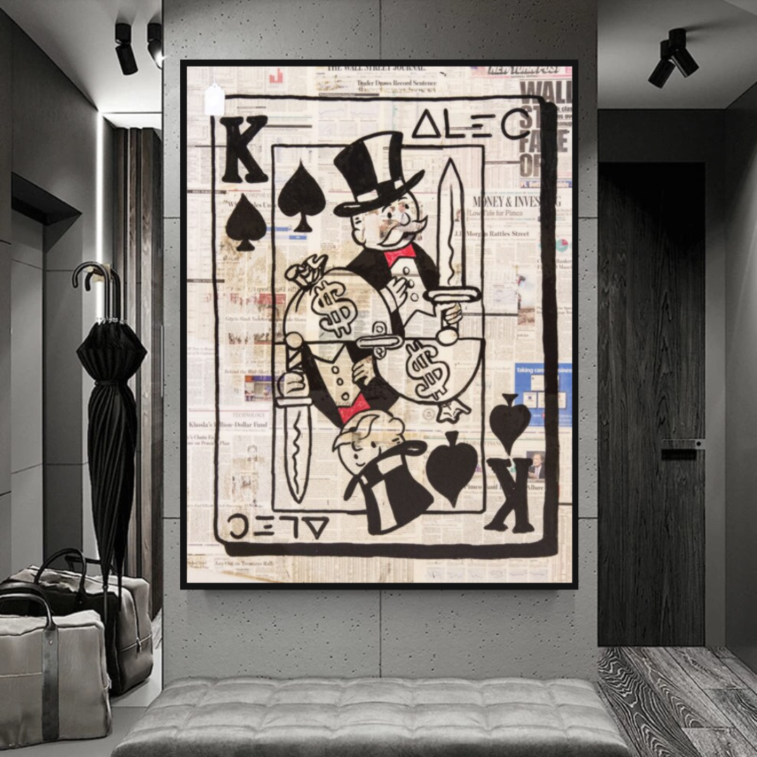 King of Spades Poker: Mr Monopoly Wandkunst