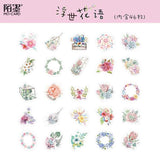 Cute Korean Japanese Journal Paper Diary Flower Stickers Scrapbooking Stationery Teacher School Supplies