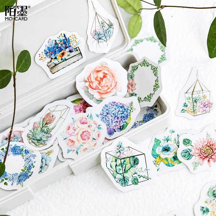 Cute Korean Japanese Journal Paper Diary Flower Stickers Scrapbooking Stationery Teacher School Supplies