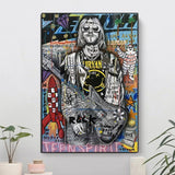 Tableau sur toile chanteur Kurt Cobain