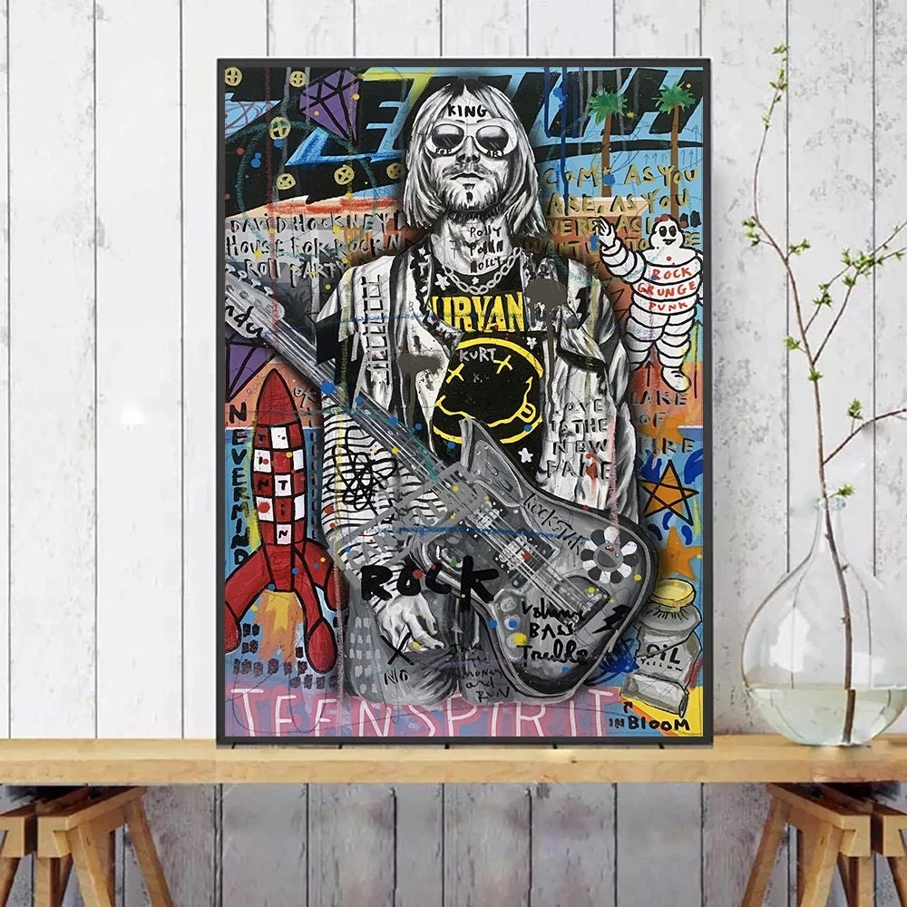 Kurt Cobain Singer Canvas Wall Art