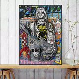 Tableau sur toile chanteur Kurt Cobain