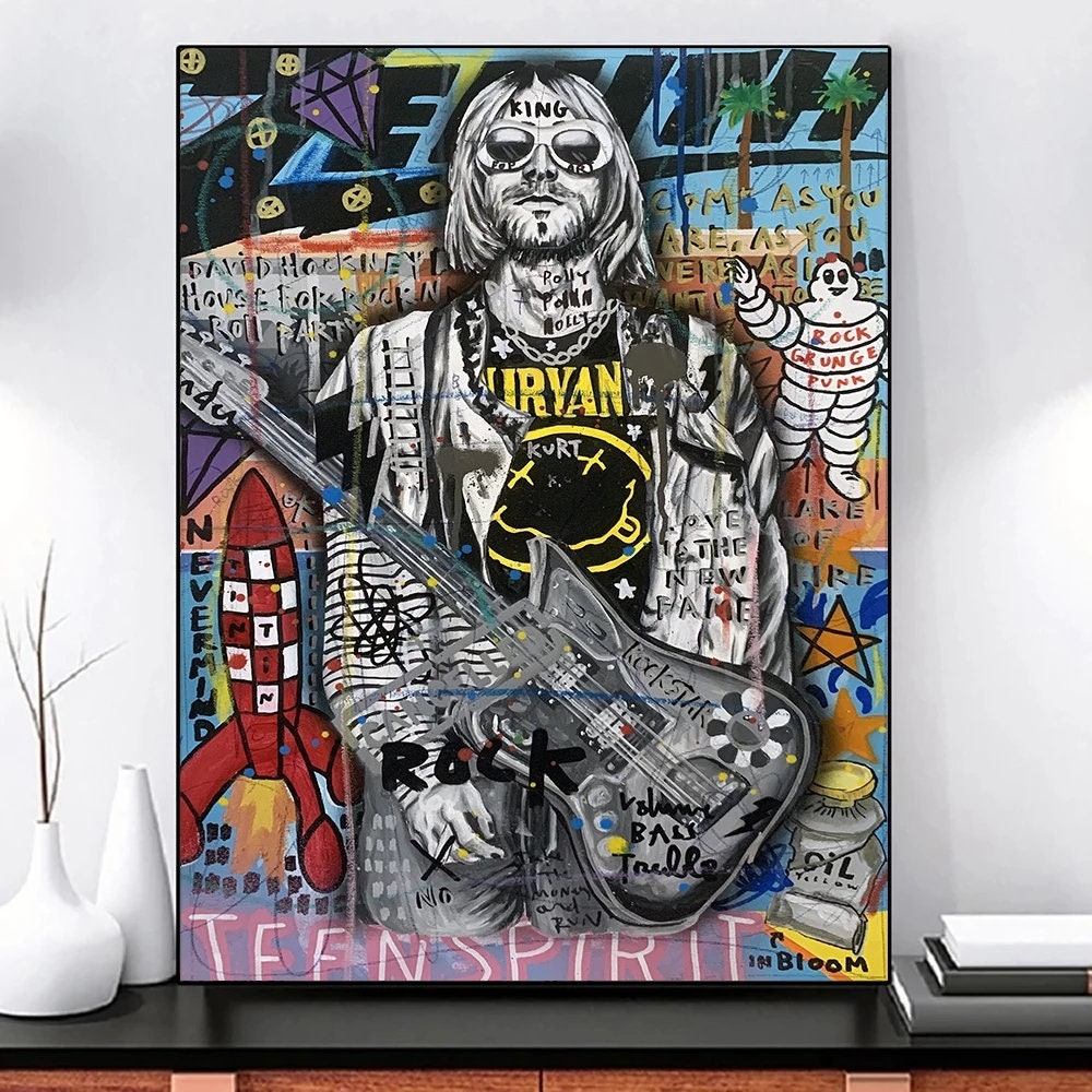 Kurt Cobain Singer Canvas Wall Art