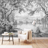 Lake View Sketch Wallpaper - Perfect Serene Atmosphere