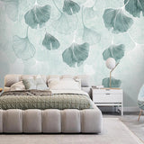 Large Green Leaf Wallpaper for Home Wall Decor