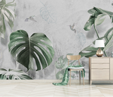 Large Green Leaf Wallpaper Murals - Stunning Wall Décor