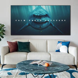 Large Size Animal Shark Canvas Wall Art