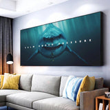 Large Size Animal Shark Canvas Wall Art