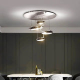 Lustre design en galets de lave pour salon