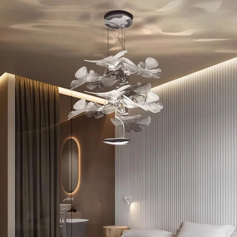 Feuilles Pétales Éclairage de lustre design de style unique