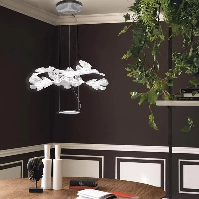 Feuilles Pétales Éclairage de lustre design de style unique