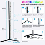 LED Floor Lamp Room Corner Light Bright LED Strip Light