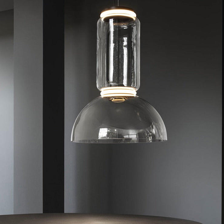 LED-Kronleuchter aus Glas für Wohnzimmer, Treppenhaus, Flur