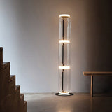 Éclairage de lampadaire en verre à LED pour salon