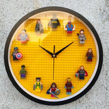 Horloge murale Lego Building Blocks Superhero