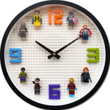 Lego-Bausteine ​​Superhelden-Wanduhr