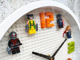 Horloge murale Lego Building Blocks Superhero