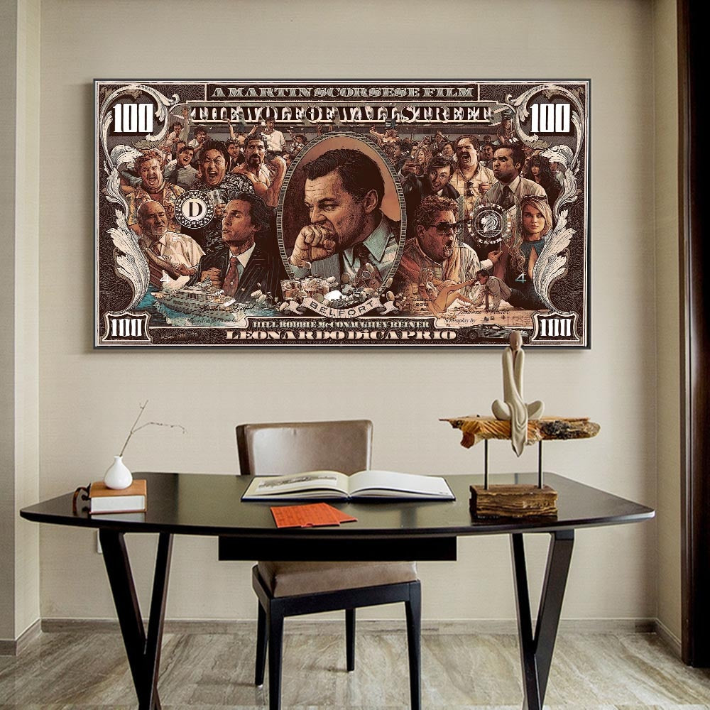 Leonardo Canvas Wall Art - Wolf of Wall Street Poster