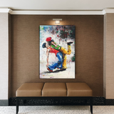 Let's Dance on the Singer's Beat : Art mural musical sur toile