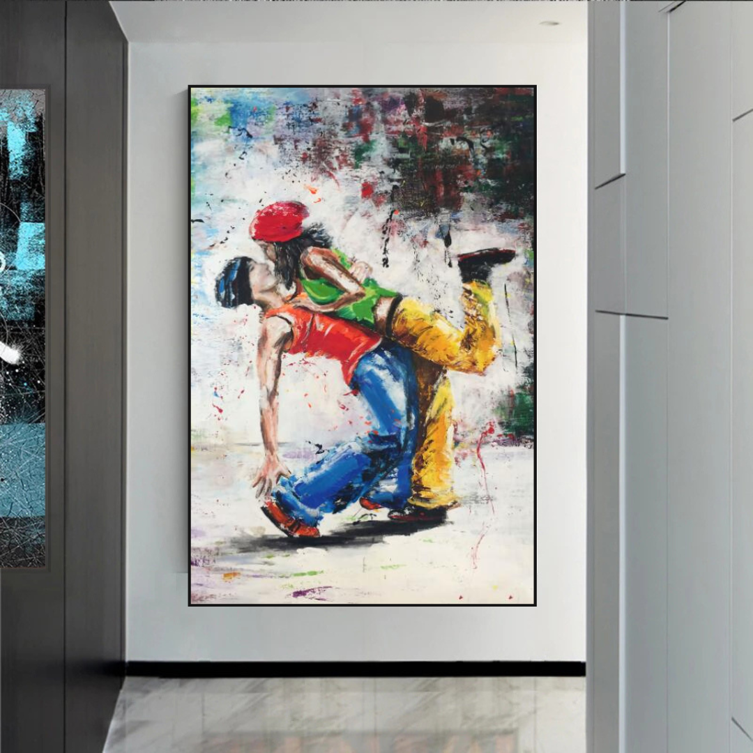 Let's Dance on the Singer's Beat : Art mural musical sur toile