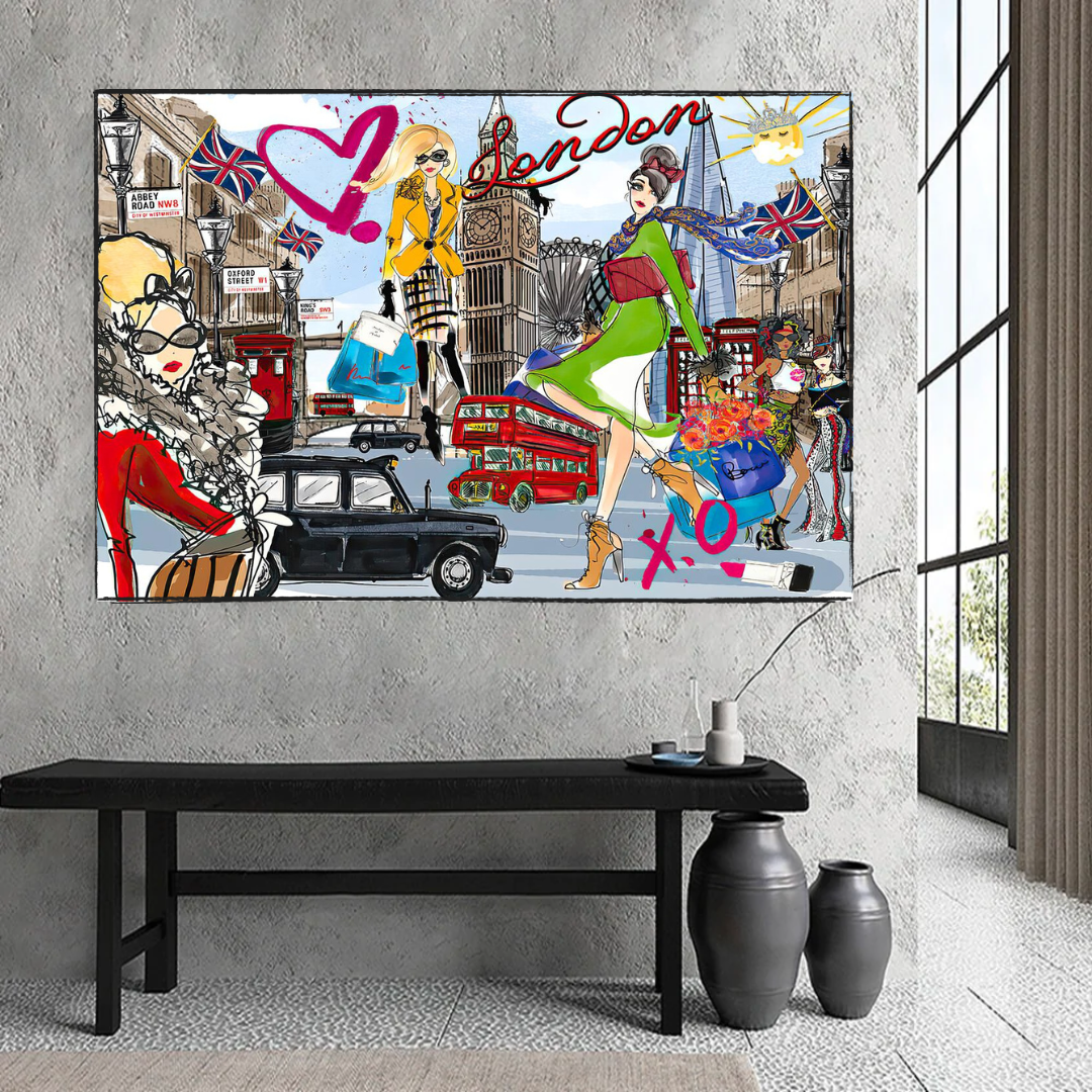 London City Of Love and Fashion Canvas Wall Art