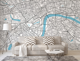 London Map Details Wallpaper Murals