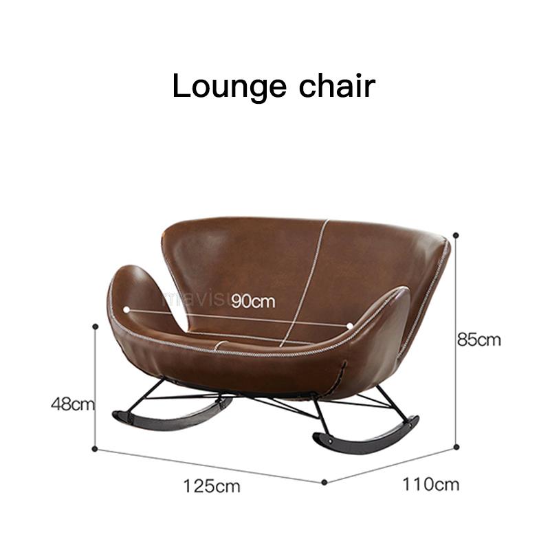 Lounge-Schaukelstuhl – Schaukelstuhl aus Leder