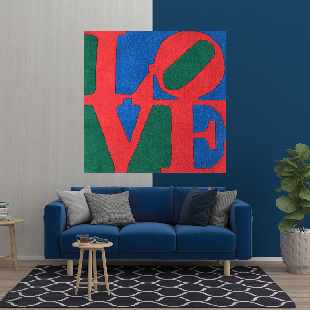 Art mural abstrait sur toile d'amour 