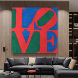 Art mural abstrait sur toile d'amour 