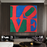 Art mural abstrait sur toile d'amour 