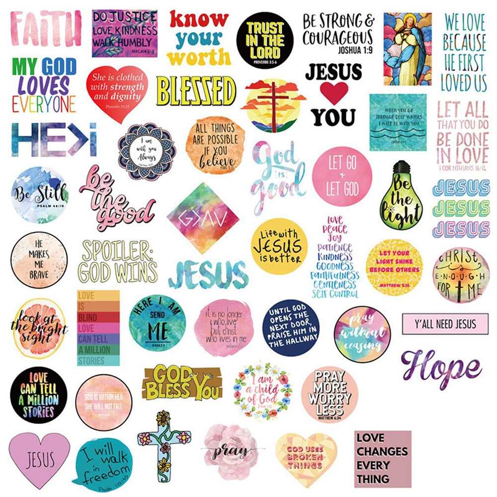 Jesus Christians Religion Stickers Pack | Famous Bundle Stickers | Waterproof Bundle Stickers