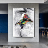 Lovers Kiss Wall Art: Exquisite Décor for Passionate Souls