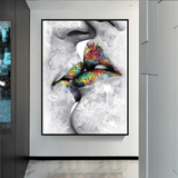 Lovers Kiss Wall Art: Exquisite Décor for Passionate Souls