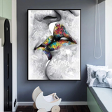 Lovers Kiss Wall Art: Exquisite Décor for Passionate Souls