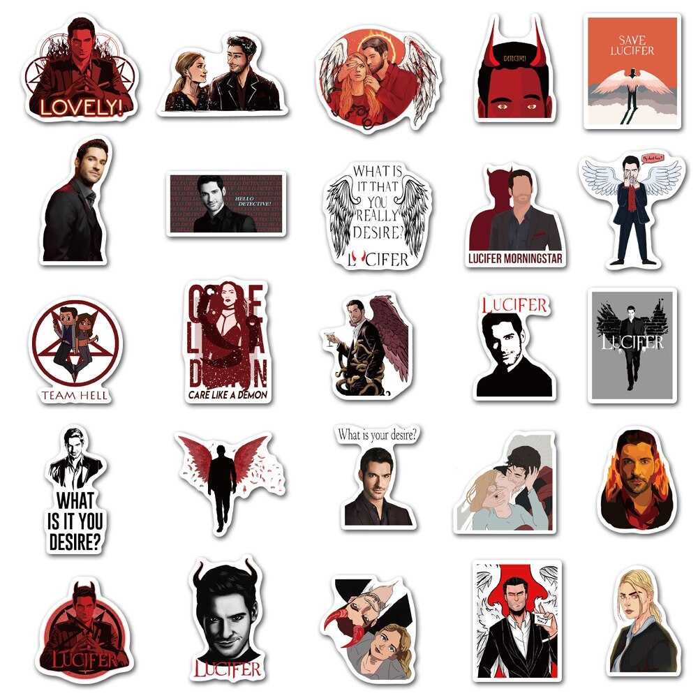 TV Show Lucifer Stickers Pack | Famous Bundle Stickers | Waterproof Bundle Stickers