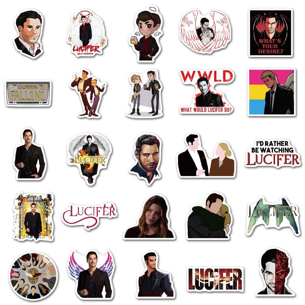 TV Show Lucifer Stickers Pack | Famous Bundle Stickers | Waterproof Bundle Stickers