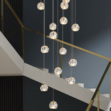 Luxury Crystal Stair Chandelier - Football Shape