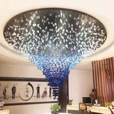 Luxuriöser LED-Deckenleuchter mit Kristallsteinen