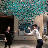 Lustre de plafond à LED en pierres de cristal de luxe