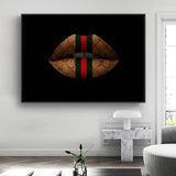 Luxury Lips Wall Art Canvas Painting Women Mouth Poster and Prints Modern Fashion Pictures Print For Living Room Home Decoration