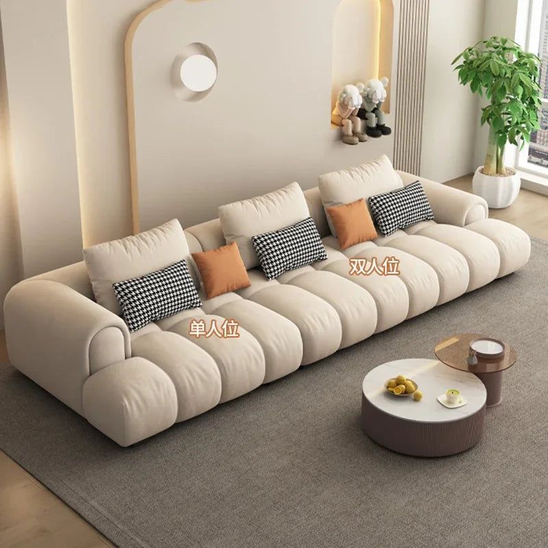 Luxury Sectional Calf Leather Sofa Cama Chaise Sofa Set