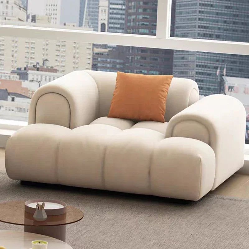 Luxuriöses Sofa-Set aus Kalbsleder mit Cama-Chaise-Sofa 