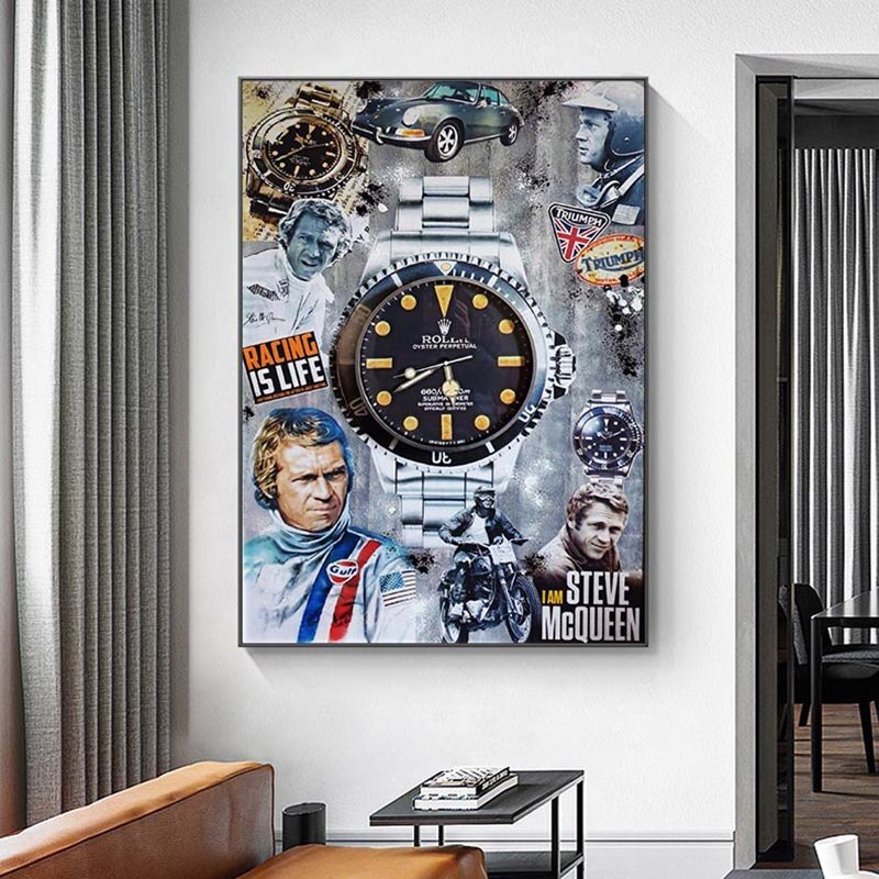 Luxury Watch Mcqueen Canvas Wall Art