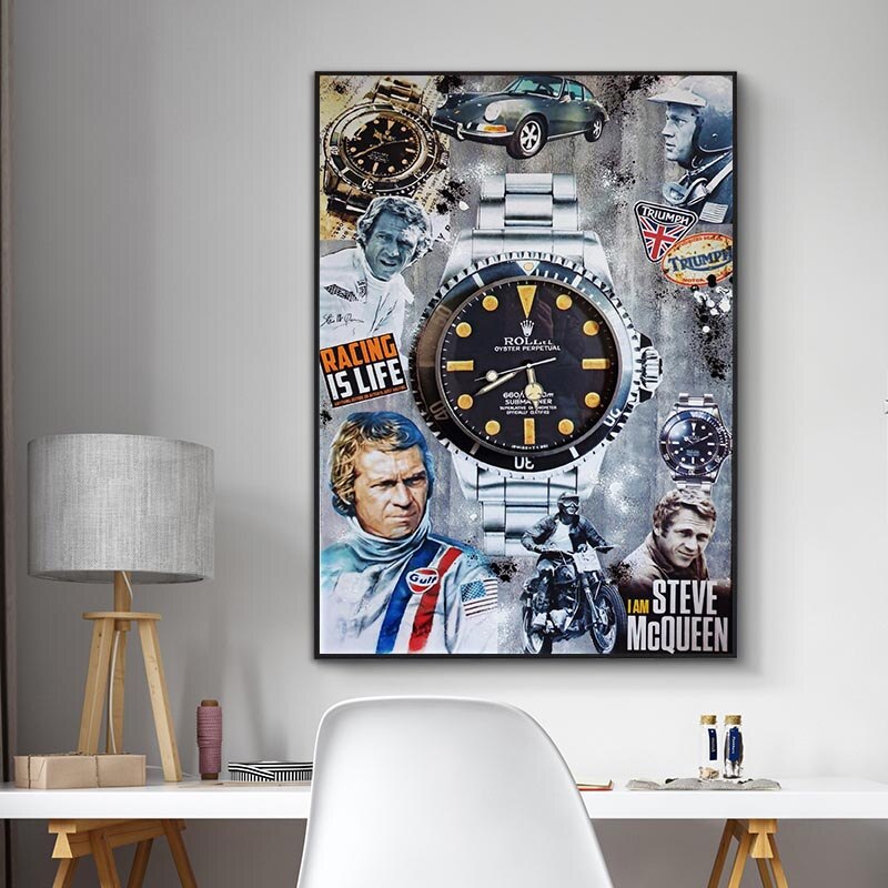 Luxury Watch Mcqueen Canvas Wall Art