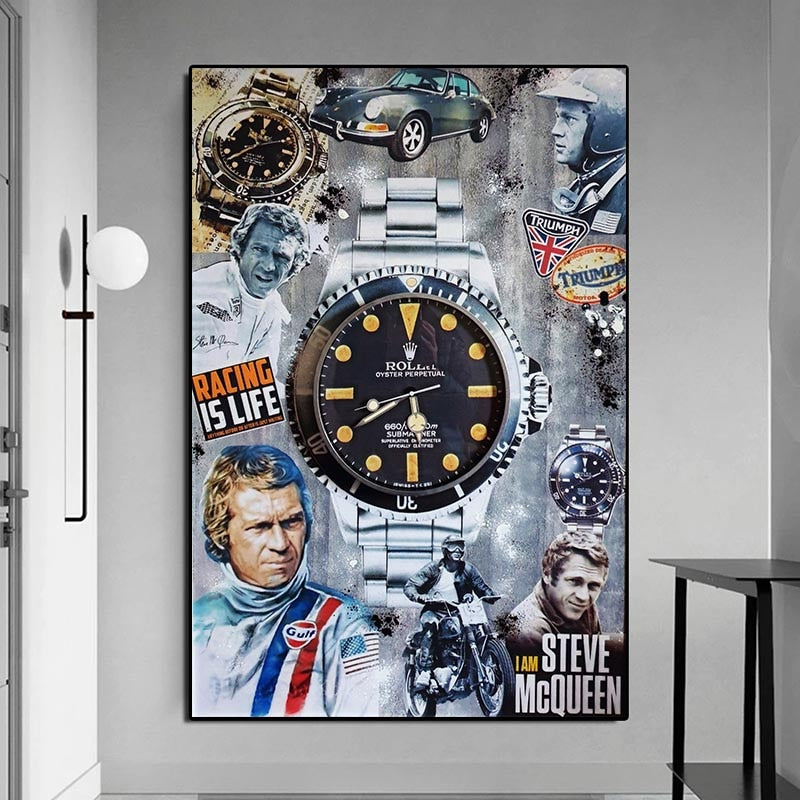 Luxury Watch Mcqueen Canvas Wall Art