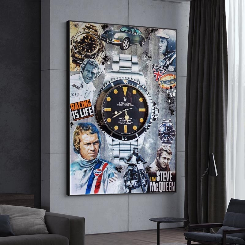 Luxury Watch Mcqueen Canvas Wall Art