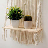 Woven Tapestry Shelf for Wall | Large Fiber Art Macrame for Wall | Living Room Wall Hanging Decor