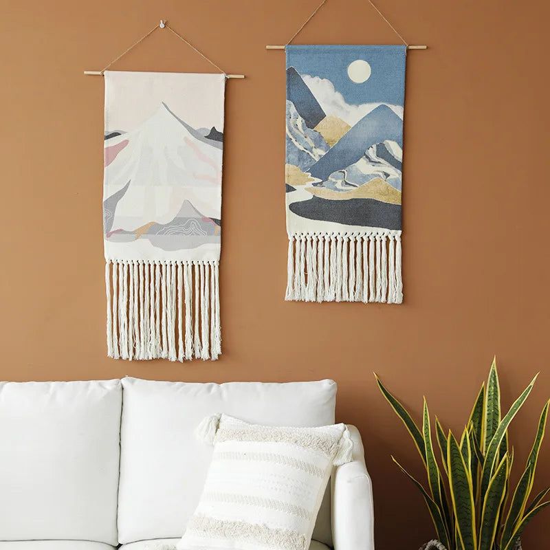 Macrame Scenery Hanging Handmade Tassels