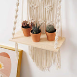 Woven Tapestry Shelf for Wall | Large Fiber Art Macrame for Wall | Living Room Wall Hanging Decor