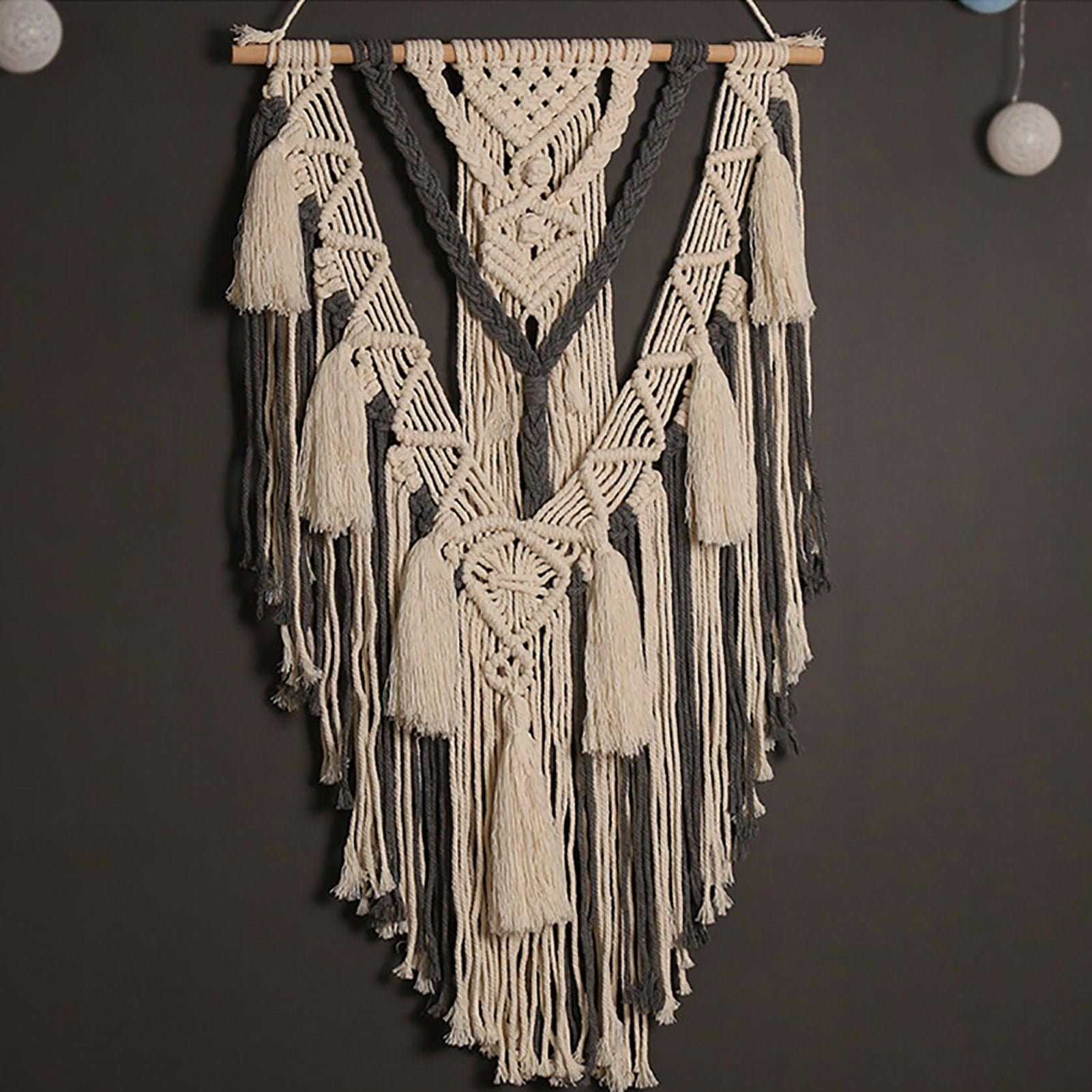 Woven Macrame Wall Hanging | Bohemian Tapestry for Wall | Living Room Wall Hanging Decor